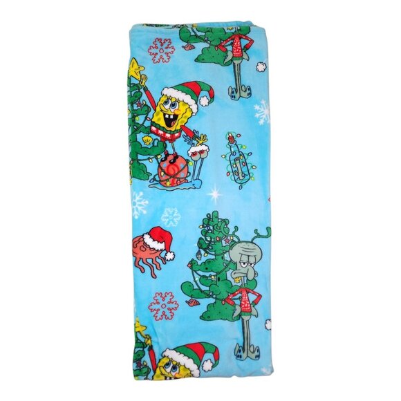 SpongeBob SquarePants Holiday Plush Throw Blanket 50" X 70" Super Soft Kids - Picture 8 of 12